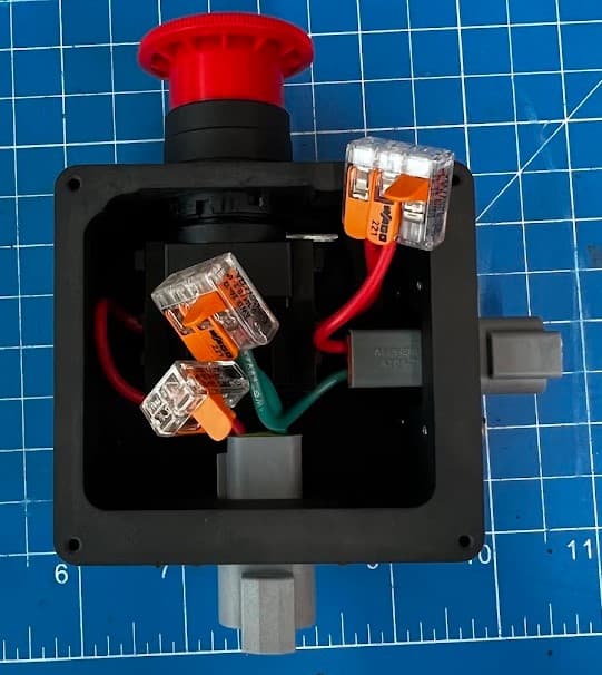opened e-stop box