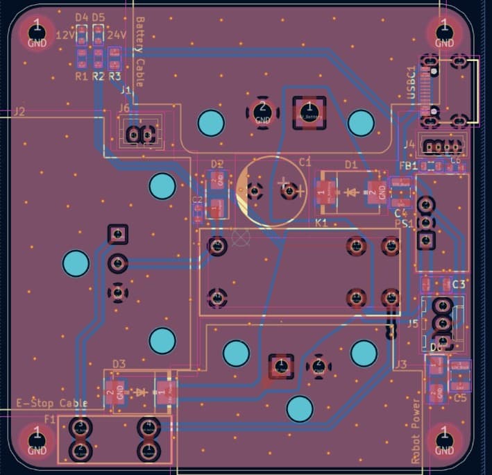 top view of pcb layout