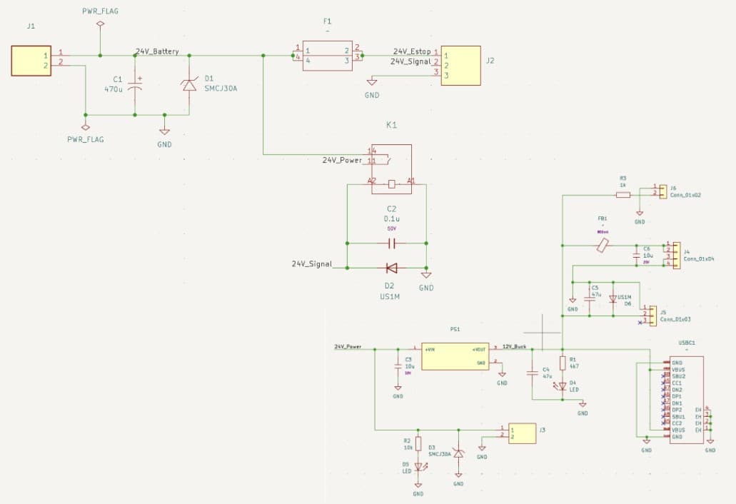 schematic of the pcb